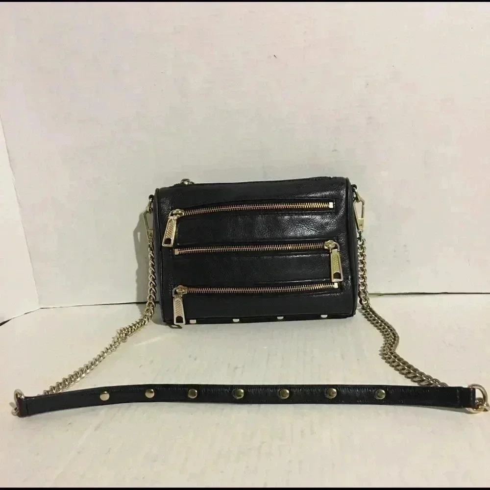 Rebecca Minkoff Black leather crossbody handbag